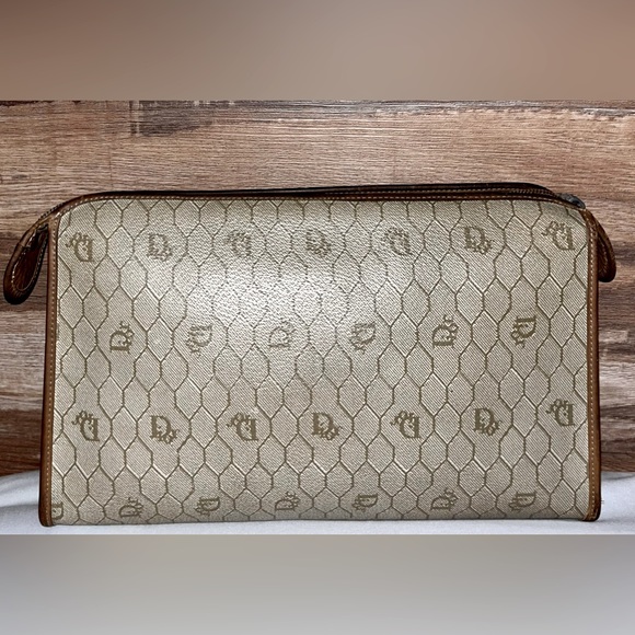 Christian Dior Authentic Vintage Clutch leather trim with authentication - Picture 4 of 10